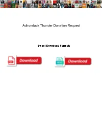 Adirondack Thunder Donation Request