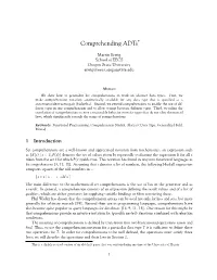 Comprehending Adts*