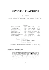 Egyptian Fractions