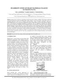 Feasibility Study of Smart Materials Usage in Outdoor Spaces