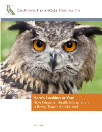 Here's Looking at You: How Personal Health Information Is Being Tracked