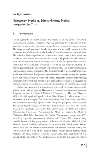 Mainstream Media Vs. Ethnic Minority Media: Integration in Crisis