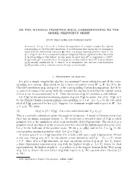 On the Maximal Primitive Ideal Corresponding to the Model Nilpotent Orbit