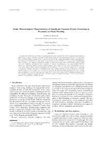 Some Meteorological Characteristics of Significant Tornado Events