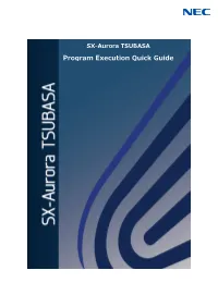 SX-Aurora TSUBASA Program Execution Quick Guide