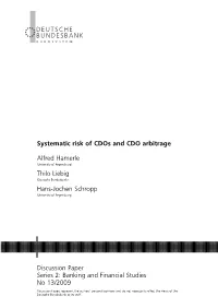 Systematic Risk of Cdos and CDO Arbitrage