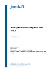 Web Application Development with Vue.Js