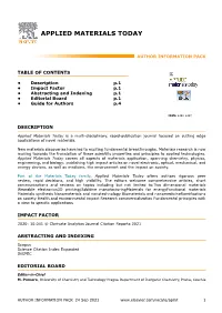 Applied Materials Today