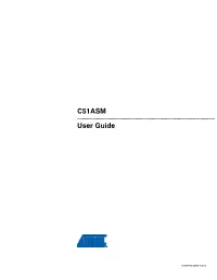 C51ASM User Guide 3710A–MICRO–10/10 Table of Contents