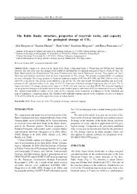 The Baltic Basin: Structure, Properties of Reservoir Rocks, and Capacity for Geological Storage of CO2