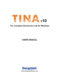 The Complete Electronics Lab for Windows USERS MANUAL