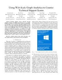 Using Web-Scale Graph Analytics to Counter Technical Support Scams