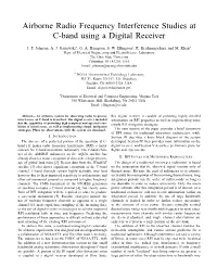 Airborne Radio Frequency Interference Studies at C-Band Using a Digital Receiver