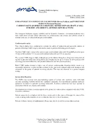 EMEA Public Statement on Valdecoxib and Parecoxib