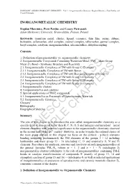 Inorganometallic Chemistry - Bogdan Marciniec, Piotr Pawluc and Cezary Pietraszuk