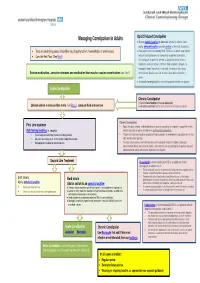Managing Constipation in Adults