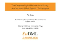 Motivation, Eudml Aggregation Conversions Search Similarity Conclusions