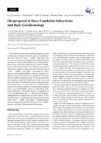 (Re)Proposal of Three Cambrian Subsystems and Their Geochronology
