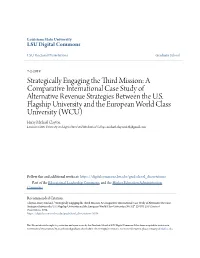 Strategically Engaging the Third Mission: a Comparative International Case Study of Alternative Revenue Strategies Between the U.S