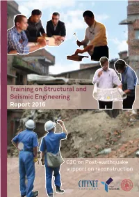 Training on Structural and Seismic Engineering Report 2016