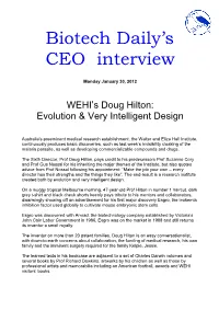 Wehi's Prof Doug Hilton
