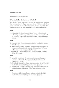165 Recent Books on Syriac Topics Sebastian P. Brock, University Of