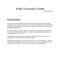 ACBL Convention Charts Introduction