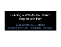 Building a Web-Scale Search Engine with Perl