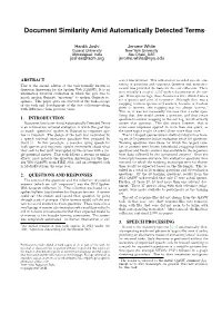 Document Similarity Amid Automatically Detected Terms*