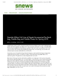 Gearlab Offers Full Line of Kayak Acces... Paddle Floats for Spring
