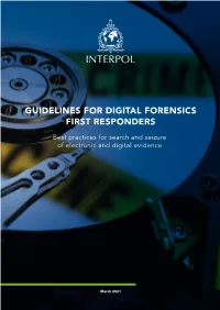 Guidelines for Digital Forensics First Responders