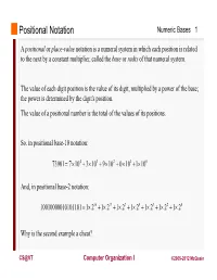 Positional Notation Numeric Bases 1