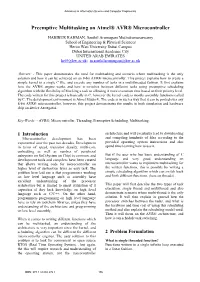 Preemptive Multitasking on Atmel® AVR® Microcontroller