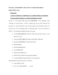 1 Rwanda Governments' Reaction to Judge