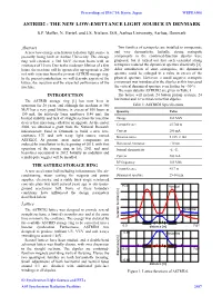 ASTRID2 -The New Low-Emmitance Light Source in Denmark