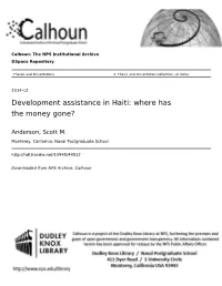 Development Assistance in Haiti: Where Has the Money Gone?