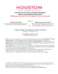Journal List with Impact Factors