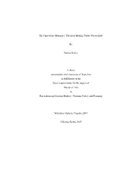 Management Decision Making in Uncertainty