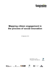 Mapping Citizen Engagement in the Process of Social Innovation