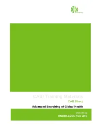 Advanced Searching of CABCD