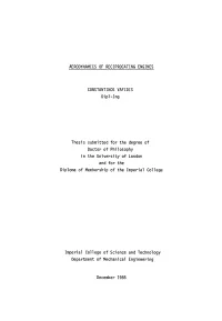 Aerodynamics of Reciprocating Engines