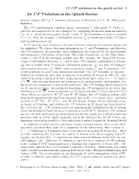 CP Violation in the Quark Sector 1 13