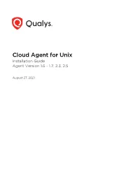 Qualys Cloud Agent for Unix