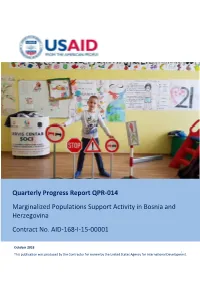 Quarterly Progress Report QPR-014 Marginalized Populations
