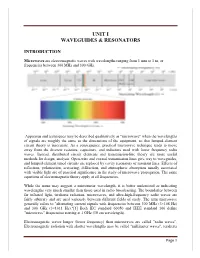 Wave Guides & Resonators
