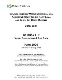 2018-2019 Biennial Receiving Waters Monitoring Report Addenda