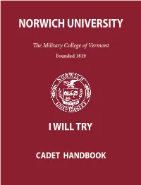 2019 Cadet Handbook