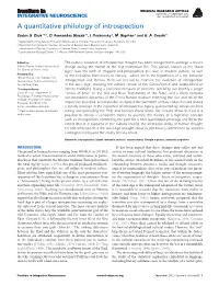 A Quantitative Philology of Introspection