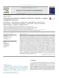 Assessing Environmental Conditions of Antarctic Footpaths to Support Management Decisions