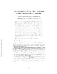 Fast-Insertion-Sort: a New Family of Eﬃcient Variants of the Insertion-Sort Algorithm∗†